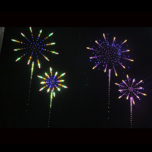 led heart shape firework , led logo firework light with twinkle star and shooting star together
