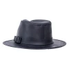 Lightweight Top Grain Leather Fedora Hat