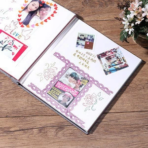 Linen Cover Girl Beautiful Photo Album With Adhesive Pages