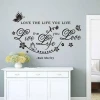 Live Every Moment Quote vinyl Wall Decal Wall Lettering Art Words Wall Sticker Home Decor Wedding Decoration