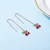 Import Loftily Jewelry Valentines Day Gifts 925 Sterling Silver Rose gold Drop Earrings Cherry Dangling Earrings Long Chain Earrings from China