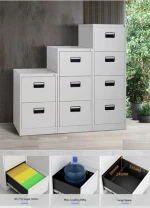 LONGLI OFFICE FURNITURE Factory customized 3 drawers vertical filing cabinet metal filing office cabinet lockable safety use
