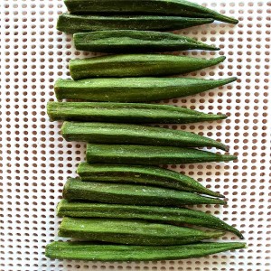 Low fat healthy snacks-- 100% natural food VF dried okra crisp for sale , VF Vegetable