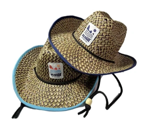 Low MOQ best selling bulk straw cowboy hats Fashion straw hat fishing