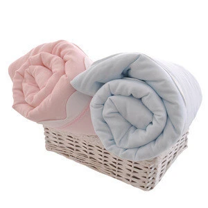 Low MOQ Custom Design Super Soft Print Lace Organic Cotton Kids Baby Crib Quilt  For Children
