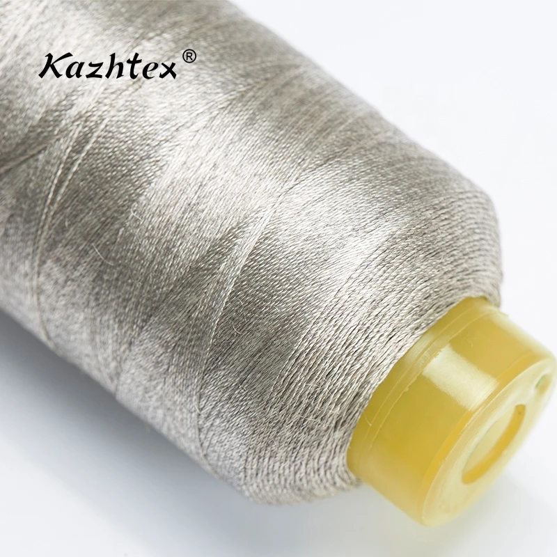 Low resistance 210D/3 twisted conductive pure silver thread