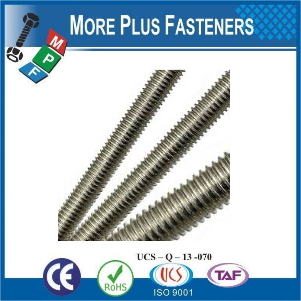 Made In Taiwan DIN 975 Grade Class 8 8 Material Steel Coating Plain Finish