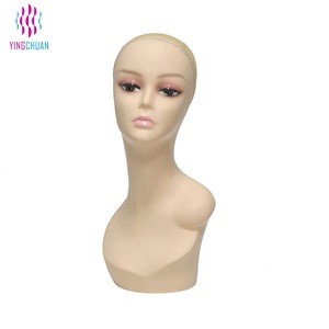 Make up face female wig display mannequin head