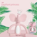 Mambobaby Cute Elephant Silicone Baby Teether Soft Chewing Baby Teething Toys Food Grade Newborn Baby Silicone Teether