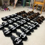 Manufacture high-quality mink fur slippers, women fur slippers, for bulk fur slippers