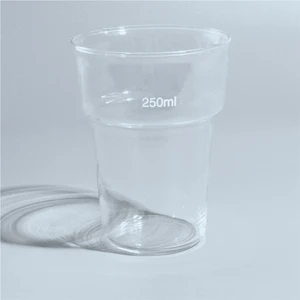 Manufacturer High Quality 250ml Boro 3.3 Clear Glass Graduated Dyeing Beaker