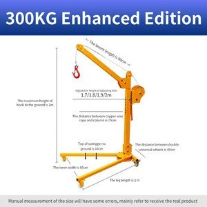 Manufacturers supply new workshop operation hand operated mobile floor jib crane