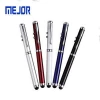 MEJOR Free sample 4 in 1 pens touch screen ballpen hot selling white LED red laser pointer stylus pen