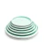 Import Melamine White&green custom made logo salad plate 8inch Sushi plate Butter Dish Round plate from China