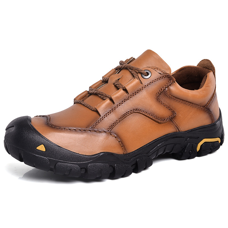 Men Hiking Shoes Outdoor Anti-Slip Mens Sneakers Leather Camping Climbing Men&#39;s Casual Sports Shoes Plus Size