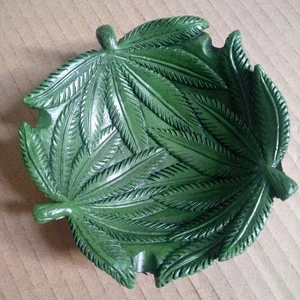 Mettle New Arrival High Quality Green Leaf Weed Resin Ashtray For Table Decoration