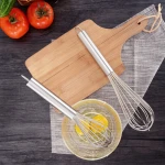 Mini Balloon Egg Beater Whisk Stainless Steel Whisk Set of 3 Egg Beater Egg-whisk