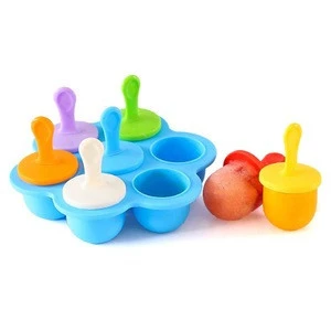 Mini Silicone DIY Ice Pop Mold with Colorful Plastic Sticks, Popsicle Makers for Egg Bites, Lollipop and Ice Cream Mould