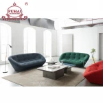 Minimalist style fabric  living room sofa set with upholstered seater
