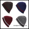 Minori Factory Made New Design Ribbed Men Striped Slouchy Winter Knit Beanie Cap