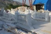 Modern Balconies Railing Design Natural Stone Balustrade White Marble Stair Handrail Railing (SYMBC-004)