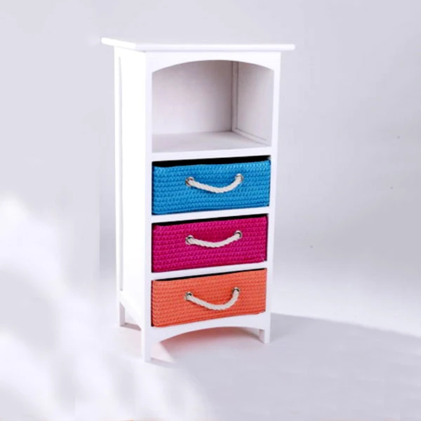 modern colorful plastic drawer small corner solid wood tv storage cabinet