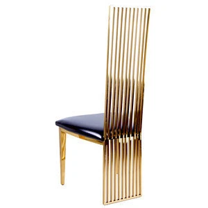 Modern customized nordic simple design stainless steel high back dining chair