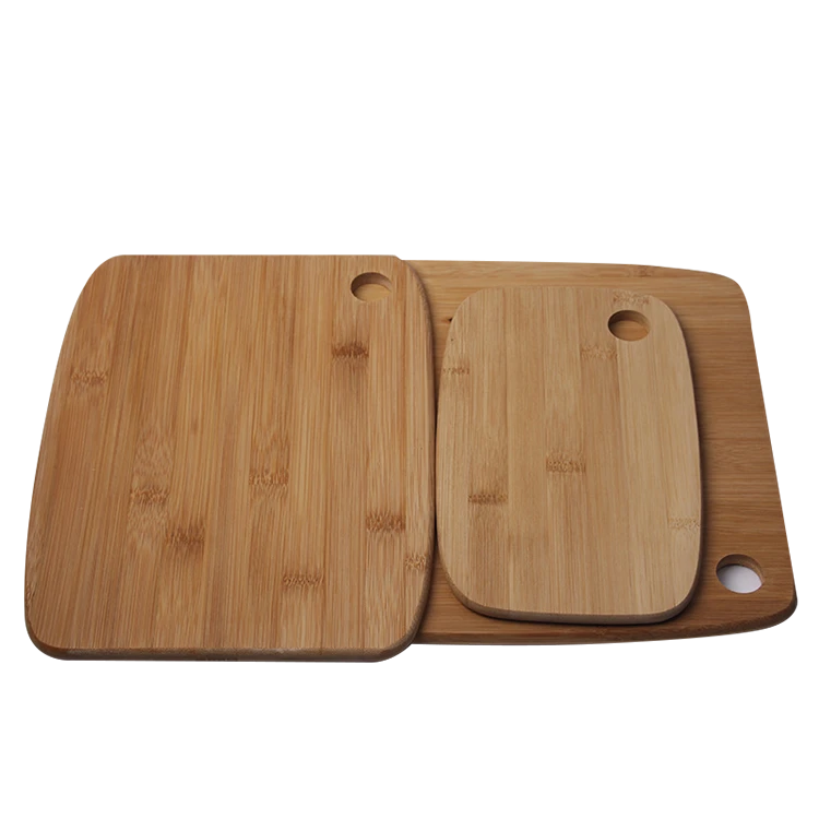 Modern Design Factory Price Eco-Friendly cool natural shape wooden bamboo cheese cutting chop board set