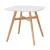 Import Modern home furniture round MDF top dining table wood legs from China