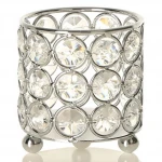 Modern luxury wholesale handmade home decor metal crystal silver tissue box