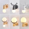 Modern minimalist antler decoration energy saving wall lamp for kids wall light