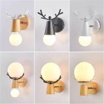 Modern minimalist antler decoration energy saving wall lamp for kids wall light
