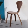 Modern restaurant dining room furniture bent plywood norman cherner dining chair walnut veneer side chair