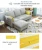 Import Modern sofa fabric wholesale storage and washable living room sofa flexible two seater sofa from China