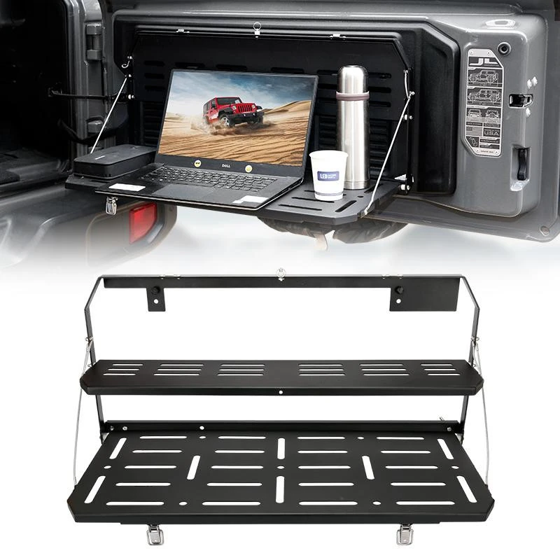 Multi function Tailgate Dining Table Foldable Cargo Shelf Car Accessories for Jeep Wrangler JL