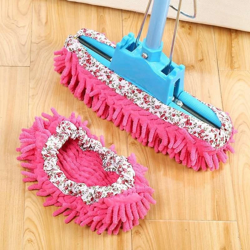 Multifunctional floor dust removal slippers lazy mop shoes household floor cleaning microfiber cleaning shoes