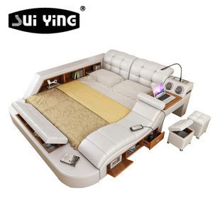 Multifunctional leather massage bed with storage , music bed A621B