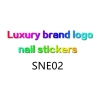Nail Art DIY Luxury Brand Logo Nail Art Supplies Metal 3d Nail Decoration