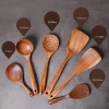 Natural cooking tools elegant kitchen utensil wood set of 6