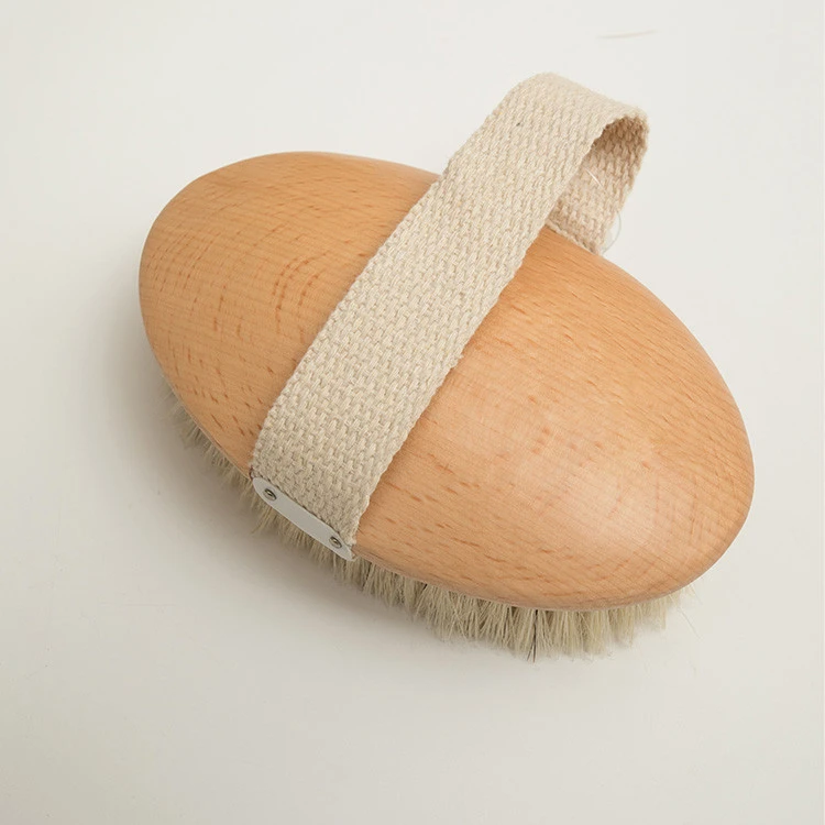 natural massage silicone wooden soft body bath bristle brush sponges scrubbers Rubbing deep clean removable brush