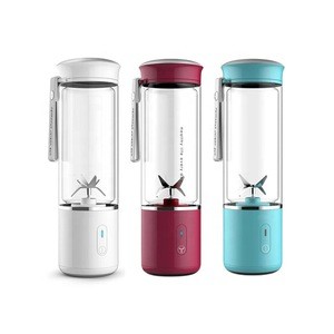 New 6 Blade Wireless Hand Blender Bottle BPA Free Household Mixer Pink to Go Smoothie Maker Portable Other Kitchen Appliances