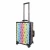 Import New Arrival Luggage Fancy Geometric Luminous PU+Aluminum  Carry-On  4 Wheels Spinner 20inch Luggage Suitcase with TSA Lock from China