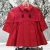 Import New arrival vintage childs swing coat girls red winter jacket pleats and details for baby girls jacket 2016 from China