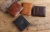 Import New credit cards holder coin purse brown slim bifold waxed genuine leather man wallets from China