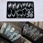 New Design Acrylic Nail Stamping Plate Butterfly Flower Daisy Patterns Reusable Manicure Tools False Nail Art Templates