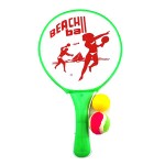 New design custom print wood beach paddle ball set vintage beach racket