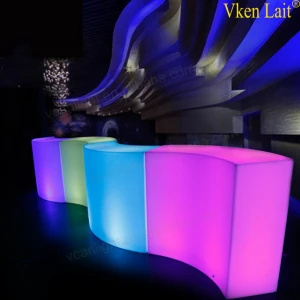New design PE plastic rechargeable glowing led lounge furniture for room
