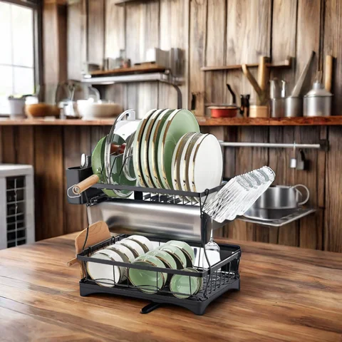 Buy New Design Single-tier Metal Dish Rack Standing Type Drying Rack ...