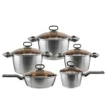 New S/S201 Stock Pot Set Encapsulated Bottom Cookware Induction Bottom Cookware