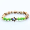 New trendy power picture stone beaded lucky evil bracelet accessories